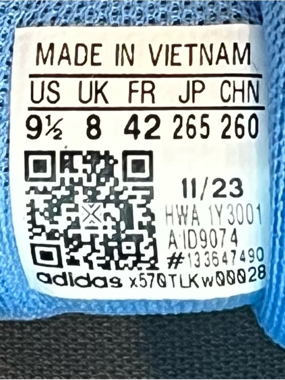 Adidas VL Court 3.0 Sneakers Blue Pink Gum Sole Women’s 9.5 ID9074 - Picture 7 of 8